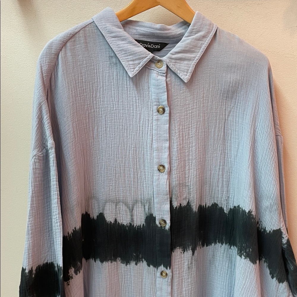 DAVI & DANI Blue and Black Tunic Top / Dress NWT - Picture 8 of 9